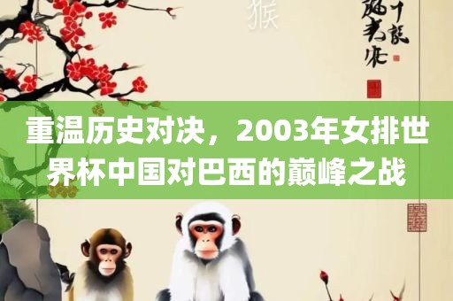重温历史对决，2003年女排世界杯中国对巴西的巅峰之战