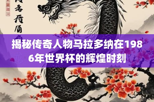 揭秘传奇人物马拉多纳在1986年世界杯的辉煌时刻