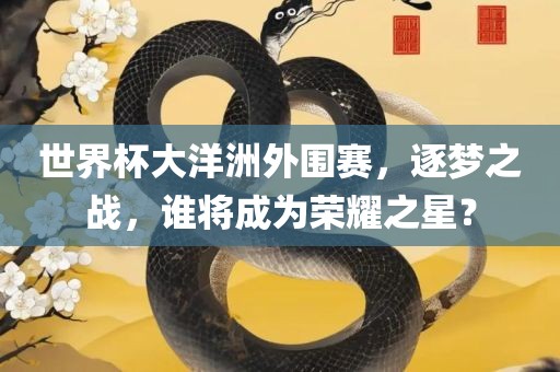 世界杯大洋洲外围赛，逐梦之战，谁将成为荣耀之星？