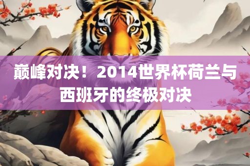 巅峰对决！2014世界杯荷兰与西班牙的终极对决