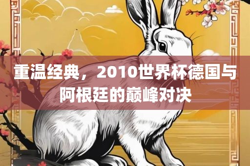 重温经典，2010世界杯德国与阿根廷的巅峰对决