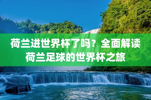 荷兰进世界杯了吗？全面解读荷兰足球的世界杯之旅