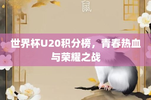 世界杯U20积分榜，青春热血与荣耀之战