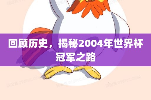 回顾历史，揭秘2004年世界杯冠军之路