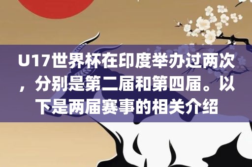 U17世界杯在印度举办过两次，分别是第二届和第四届。以下是两届赛事的相关介绍