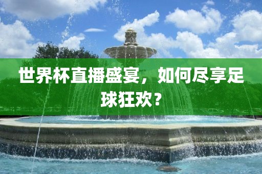 世界杯直播盛宴，如何尽享足球狂欢？