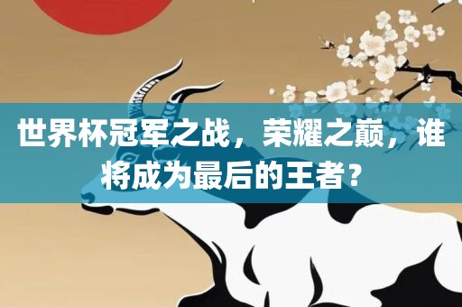 世界杯冠军之战，荣耀之巅，谁将成为最后的王者？