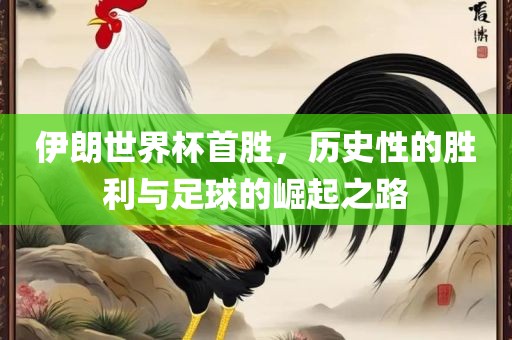 伊朗世界杯首胜，历史性的胜利与足球的崛起之路